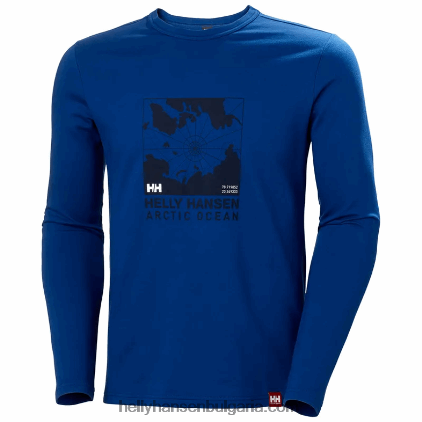 мъже мъжка памучна тениска с дълъг ръкав Arctic Ocean 80V22D937 черен Helly-Hansen