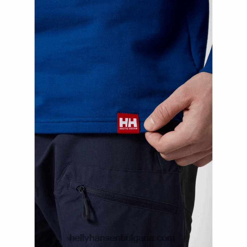 мъже мъжка памучна тениска с дълъг ръкав Arctic Ocean 80V22D937 черен Helly-Hansen