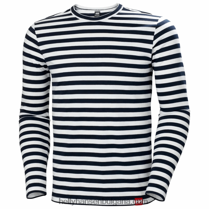мъже мъжка памучна тениска с дълъг ръкав Arctic Ocean 80V22D938 дълбок фиорд Helly-Hansen