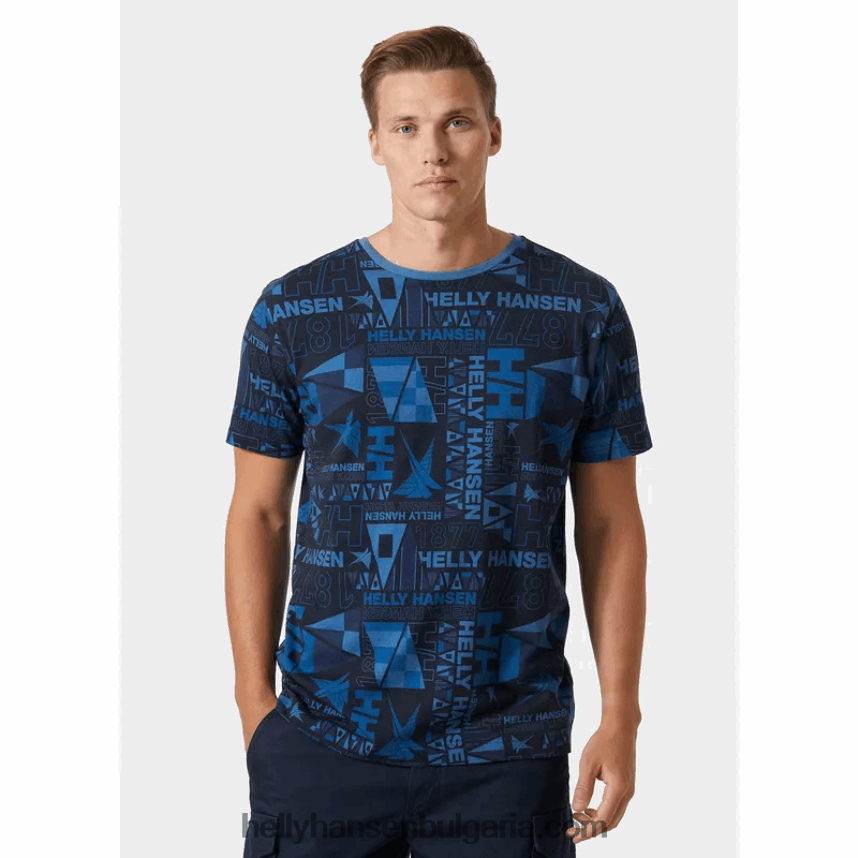 мъже мъжка тениска Newport от органичен памук 80V22D954 каньон Helly-Hansen