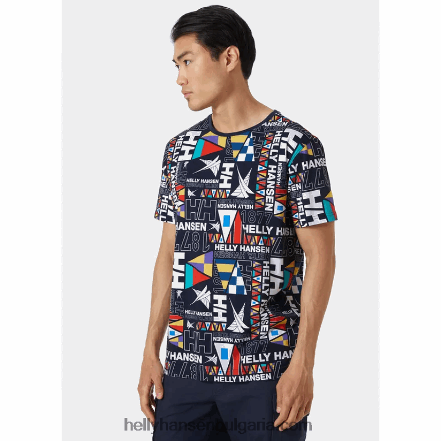мъже мъжка тениска Newport от органичен памук 80V22D955 океански град Helly-Hansen