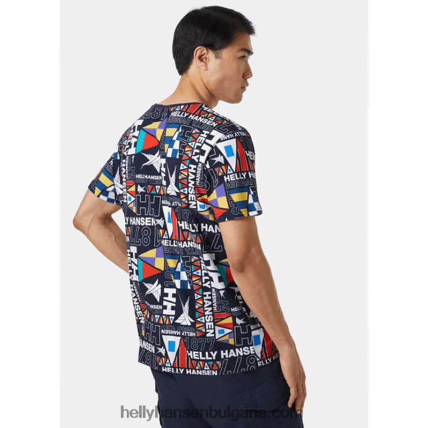 мъже мъжка тениска Newport от органичен памук 80V22D955 океански град Helly-Hansen