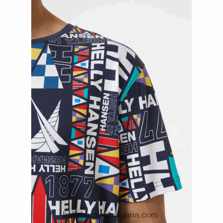 мъже мъжка тениска Newport от органичен памук 80V22D955 океански град Helly-Hansen