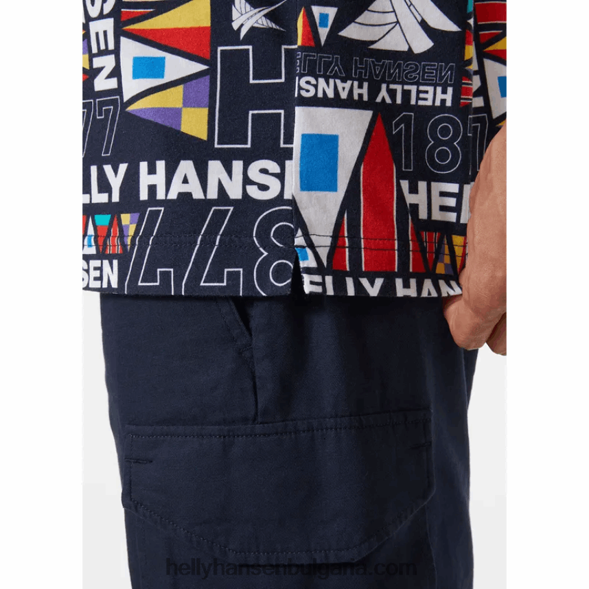 мъже мъжка тениска Newport от органичен памук 80V22D955 океански град Helly-Hansen