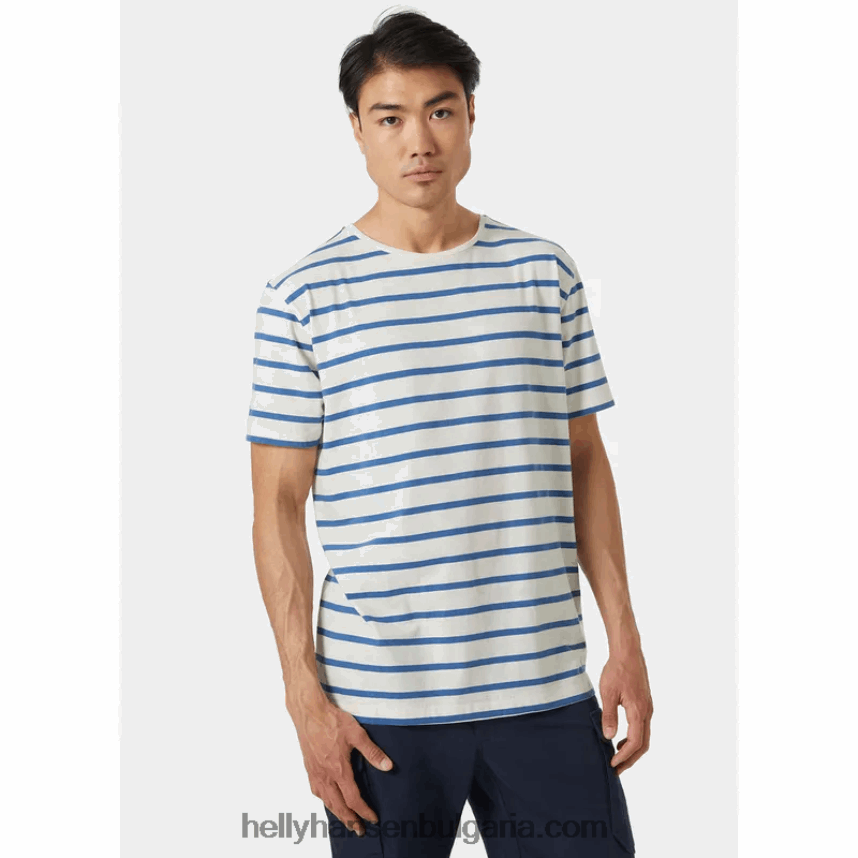 мъже мъжка тениска Newport от органичен памук 80V22D956 военноморски бурги Helly-Hansen