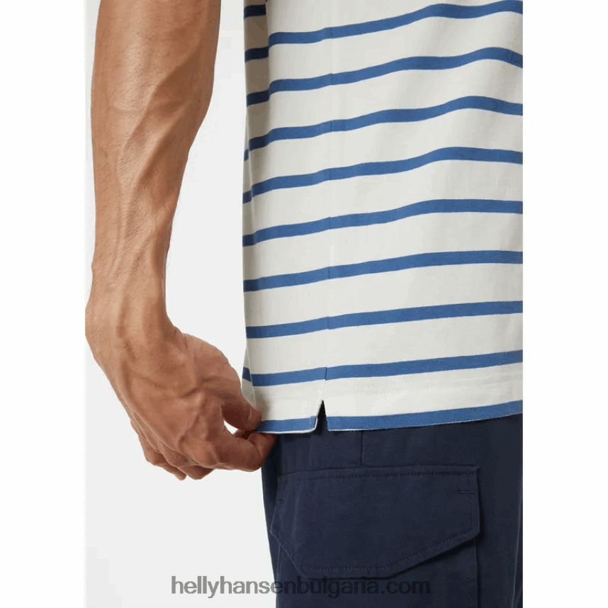 мъже мъжка тениска Newport от органичен памук 80V22D956 военноморски бурги Helly-Hansen