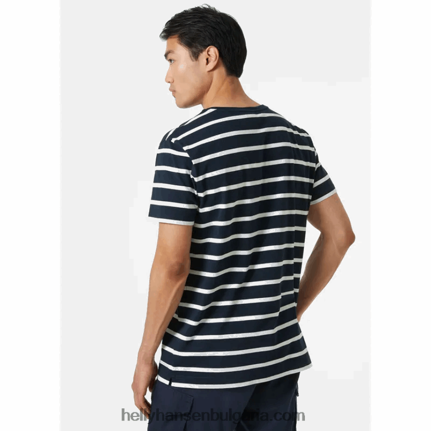 мъже мъжка тениска Newport от органичен памук 80V22D957 сняг Helly-Hansen