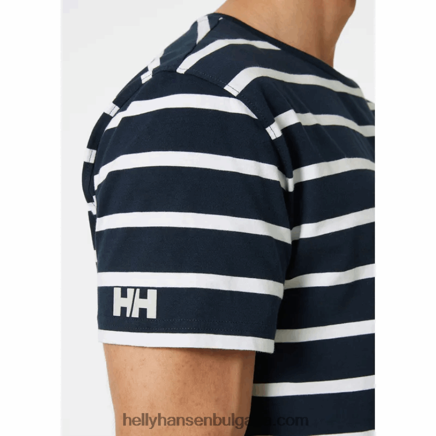 мъже мъжка тениска Newport от органичен памук 80V22D957 сняг Helly-Hansen