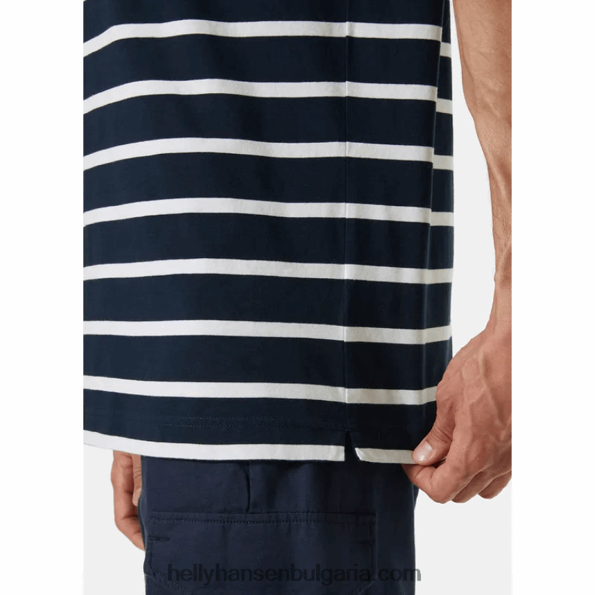 мъже мъжка тениска Newport от органичен памук 80V22D957 сняг Helly-Hansen