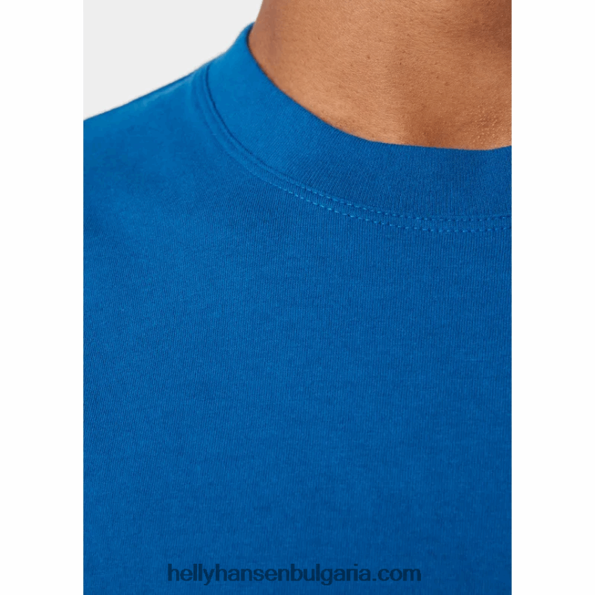 мъже мъжка тениска с дълъг ръкав с графика Nord 80V22D910 военноморски флот Helly-Hansen