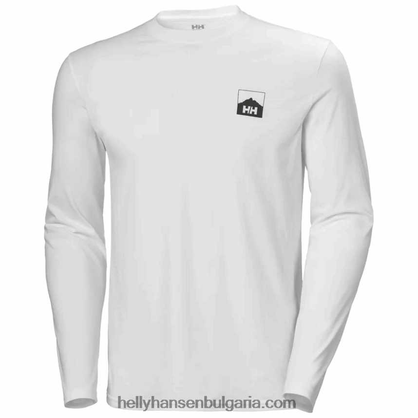 мъже мъжка тениска с дълъг ръкав с графика Nord 80V22D911 дълбок фиорд Helly-Hansen
