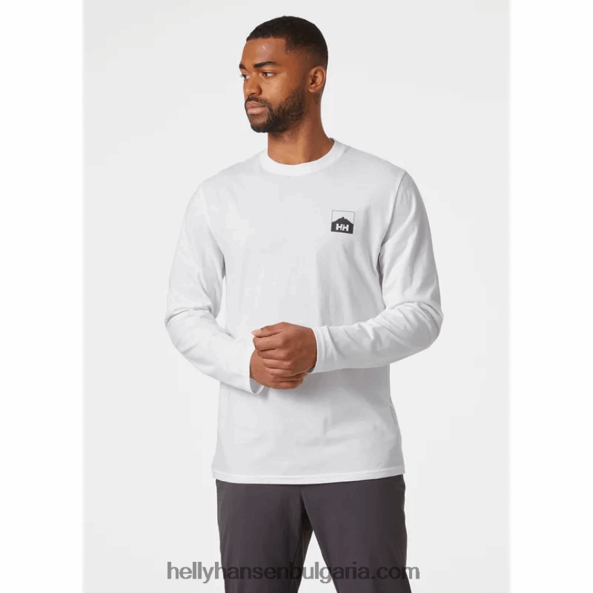 мъже мъжка тениска с дълъг ръкав с графика Nord 80V22D911 дълбок фиорд Helly-Hansen