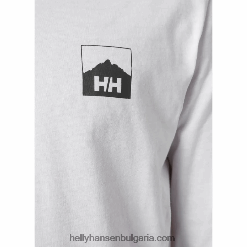 мъже мъжка тениска с дълъг ръкав с графика Nord 80V22D911 дълбок фиорд Helly-Hansen