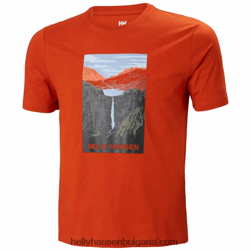 мъже f2f тениска от органичен памук 2.0 80V22D922 нефрит Helly-Hansen