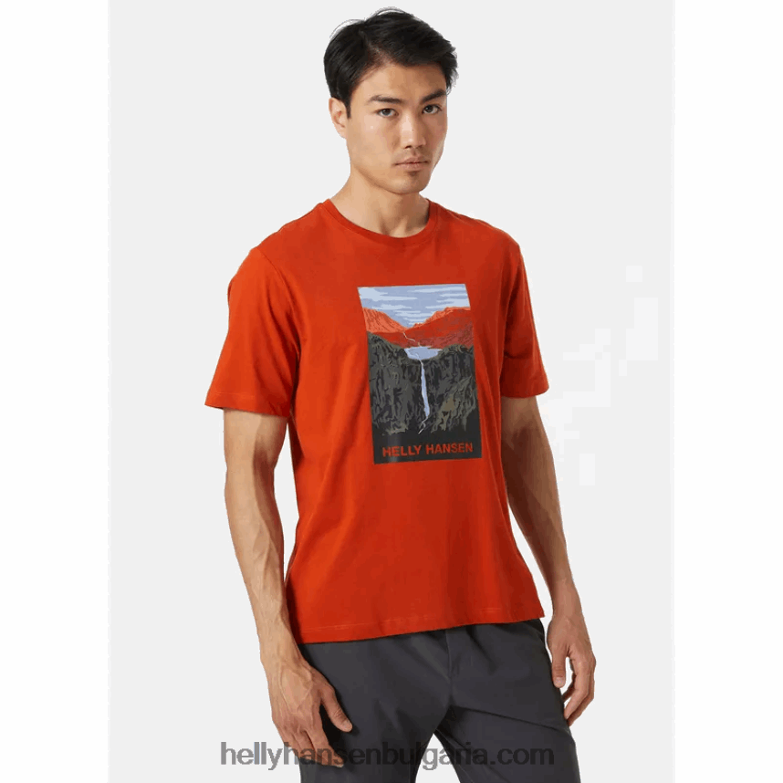 мъже f2f тениска от органичен памук 2.0 80V22D922 нефрит Helly-Hansen