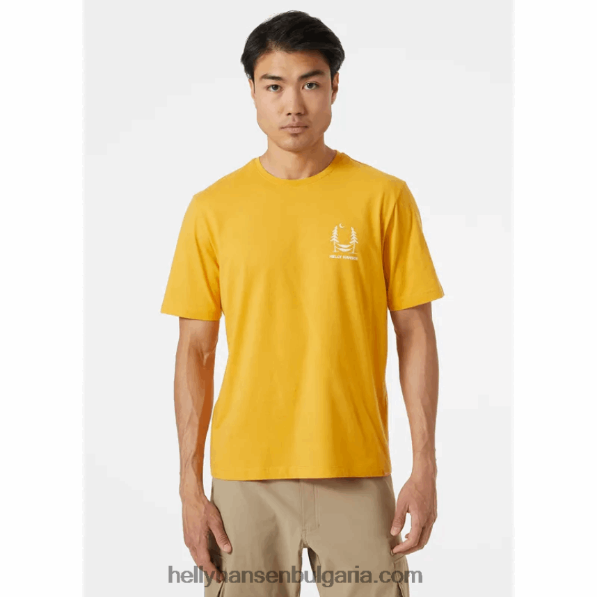 мъже f2f тениска от органичен памук 2.0 80V22D923 каньон Helly-Hansen
