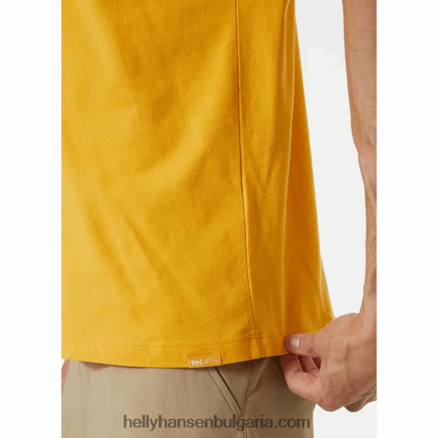 мъже f2f тениска от органичен памук 2.0 80V22D923 каньон Helly-Hansen