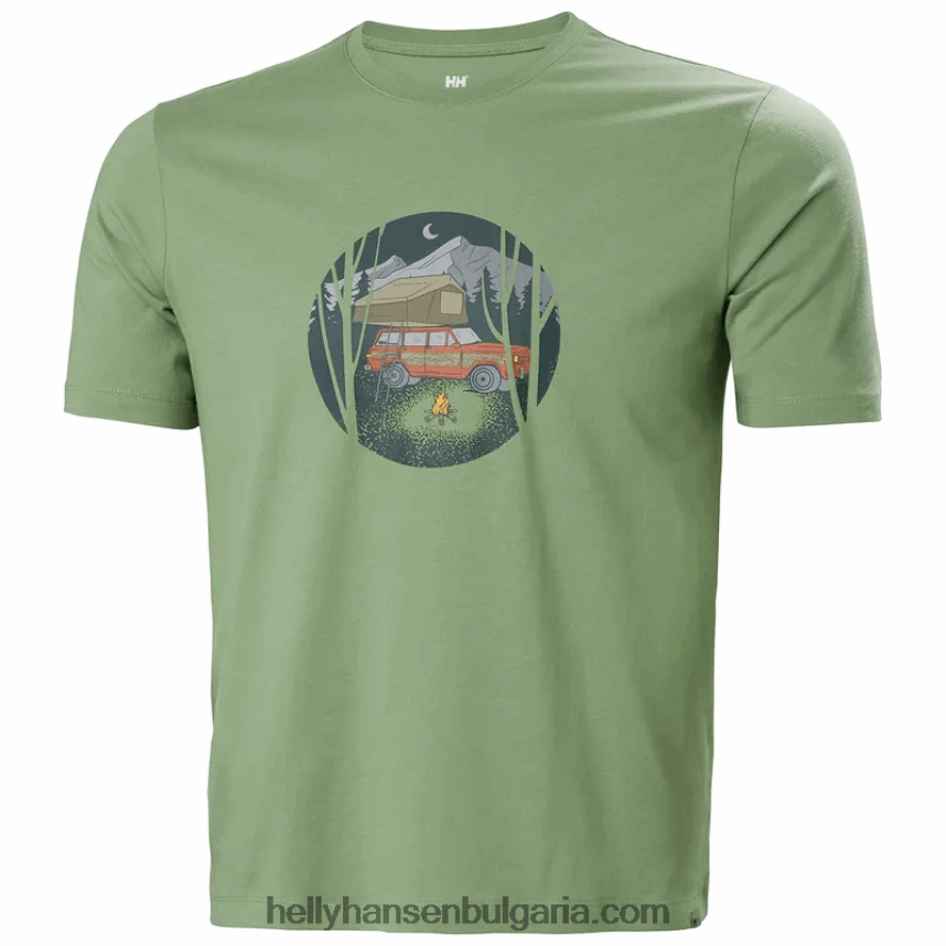 мъже f2f тениска от органичен памук 2.0 80V22D925 светло син Helly-Hansen