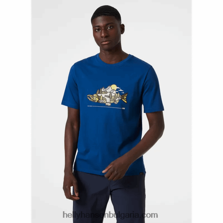 мъже f2f тениска от органичен памук 2.0 80V22D926 нефрит Helly-Hansen