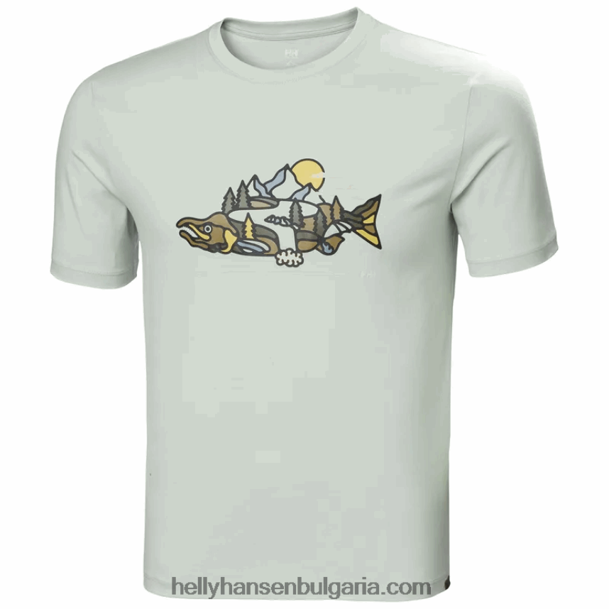 мъже мъжка тениска f2f от органичен памук 80V22D888 бяло Helly-Hansen