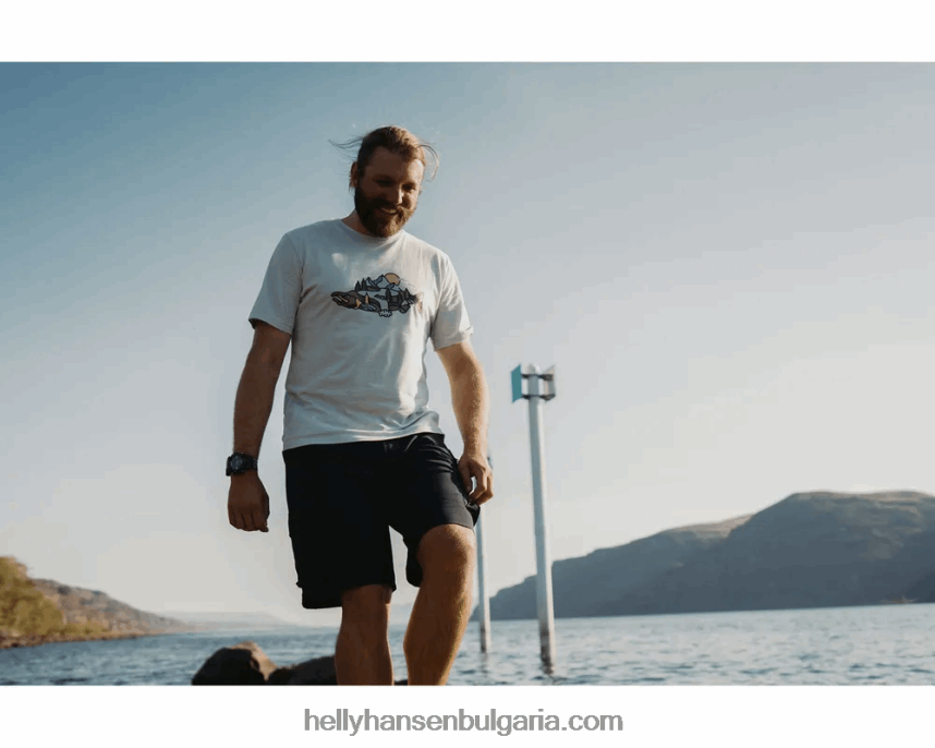 мъже мъжка тениска f2f от органичен памук 80V22D888 бяло Helly-Hansen