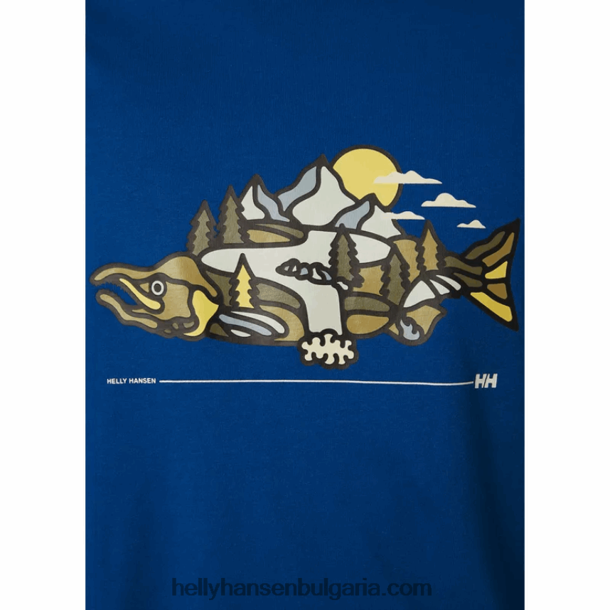 мъже мъжка тениска f2f от органичен памук 80V22D889 пудра gree Helly-Hansen