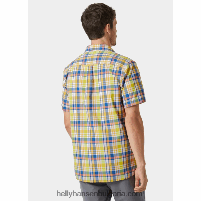 мъже мъжка бързосъхнеща риза с къс ръкав fjord 2.0 80V22D904 черен Helly-Hansen