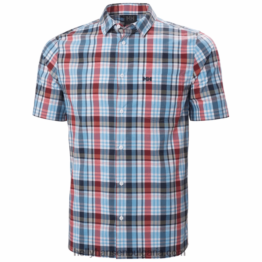 мъже мъжка бързосъхнеща риза с къс ръкав fjord 2.0 80V22D905 медовина Helly-Hansen