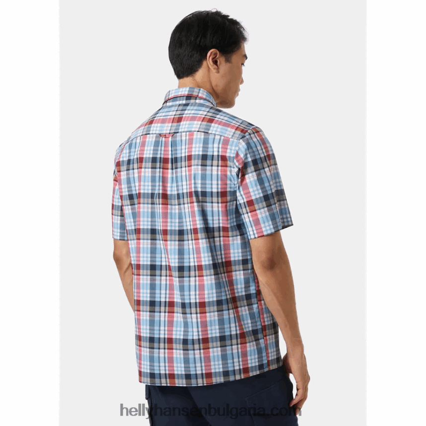 мъже мъжка бързосъхнеща риза с къс ръкав fjord 2.0 80V22D905 медовина Helly-Hansen