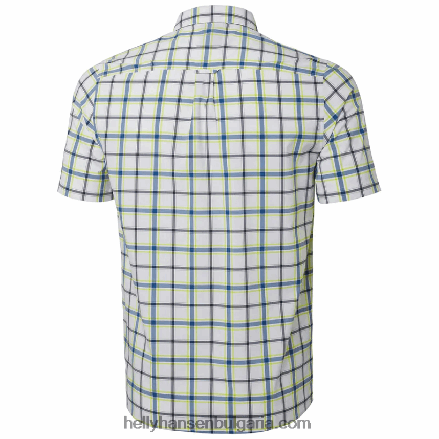 мъже мъжка бързосъхнеща риза с къс ръкав fjord 2.0 80V22D906 светло син Helly-Hansen