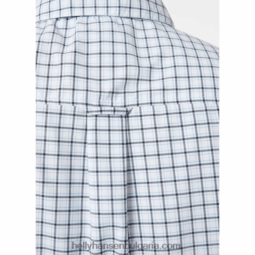 мъже мъжка бързосъхнеща риза с къс ръкав fjord 2.0 80V22D907 азурит Helly-Hansen