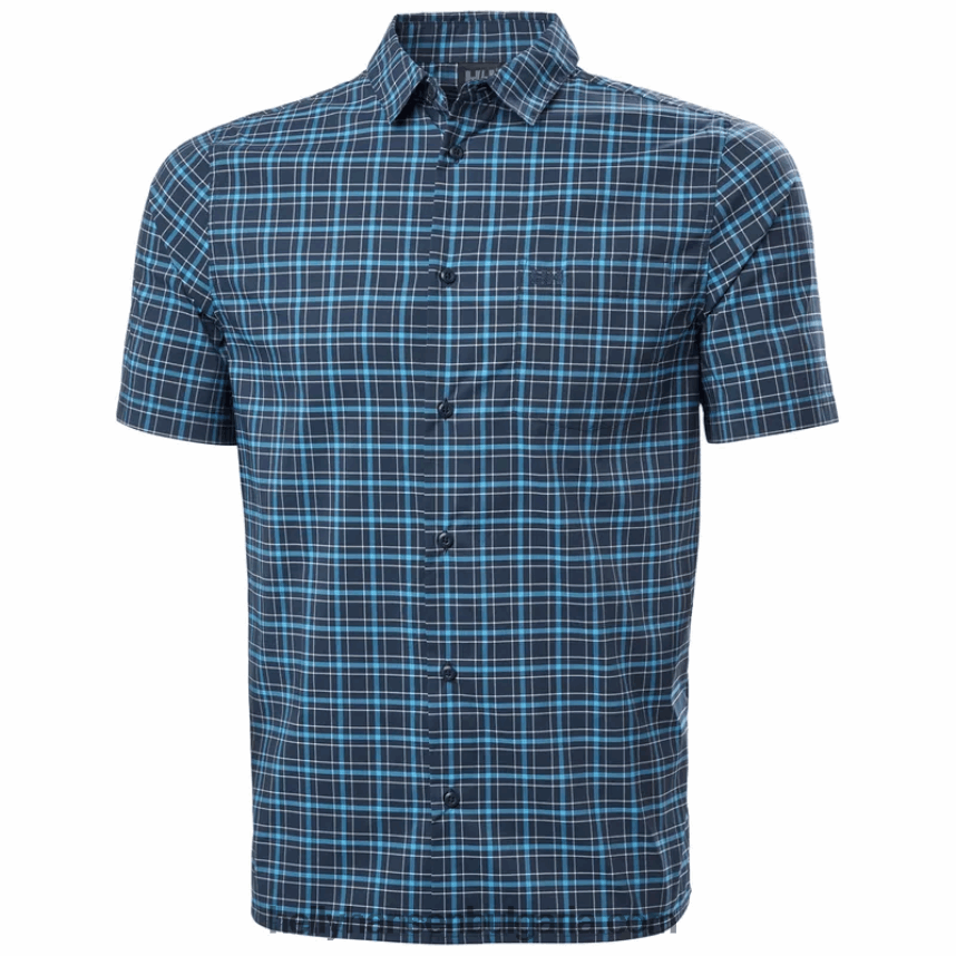 мъже мъжка бързосъхнеща риза с къс ръкав fjord 2.0 80V22D908 бяло Helly-Hansen