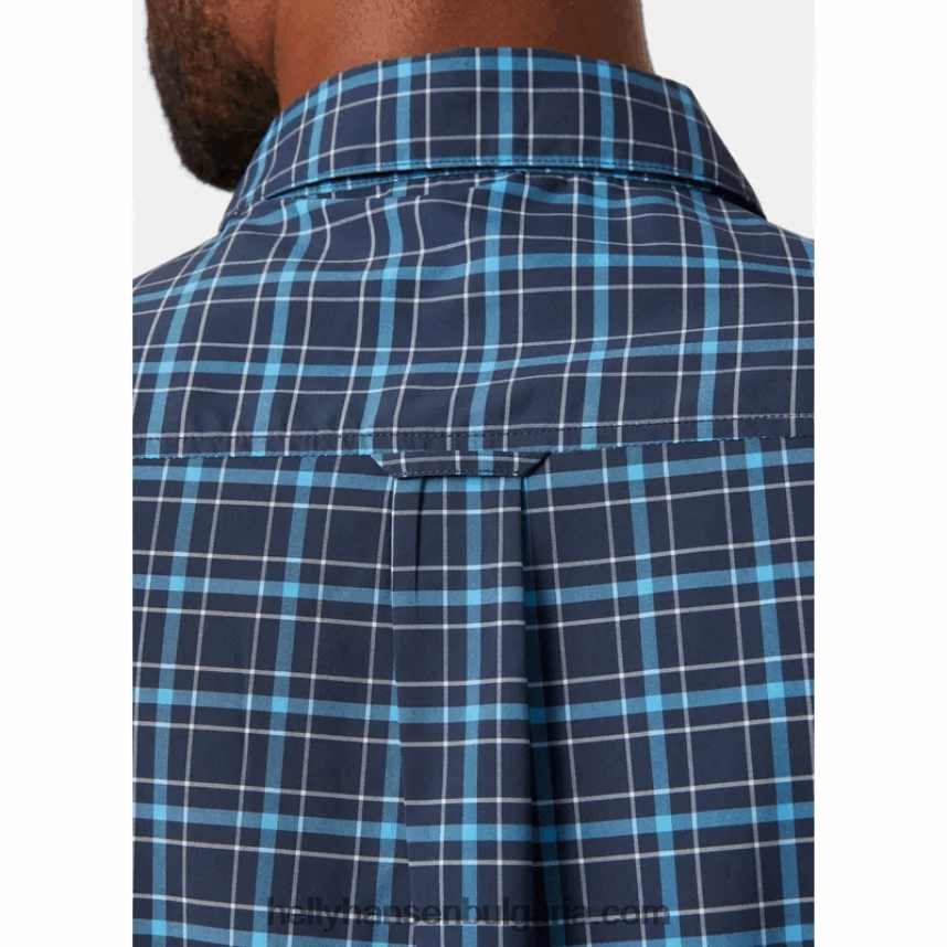 мъже мъжка бързосъхнеща риза с къс ръкав fjord 2.0 80V22D908 бяло Helly-Hansen