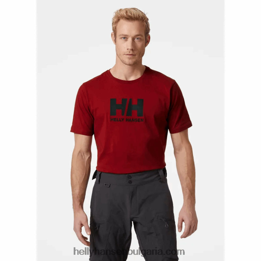 мъже мъжка тениска с лого hh 80V22D852 рязко зелено Helly-Hansen