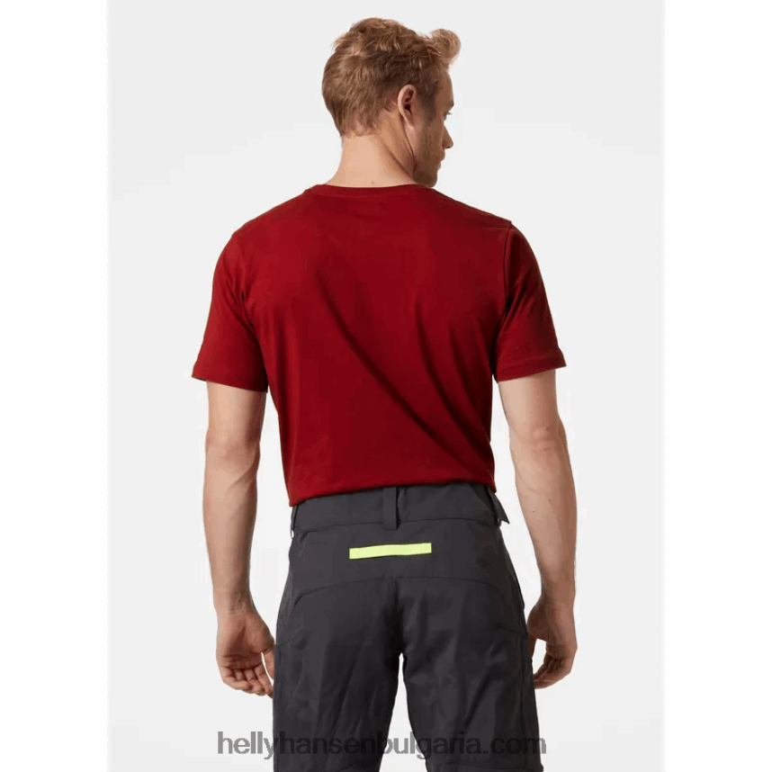 мъже мъжка тениска с лого hh 80V22D852 рязко зелено Helly-Hansen