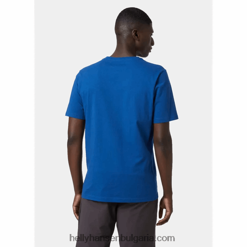 мъже мъжка тениска с лого hh 80V22D858 азурит Helly-Hansen