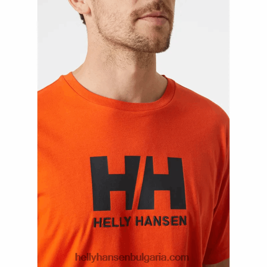 мъже мъжка тениска с лого hh 80V22D860 сив меланг Helly-Hansen