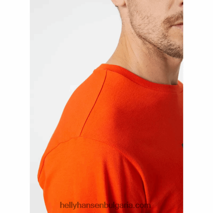 мъже мъжка тениска с лого hh 80V22D860 сив меланг Helly-Hansen