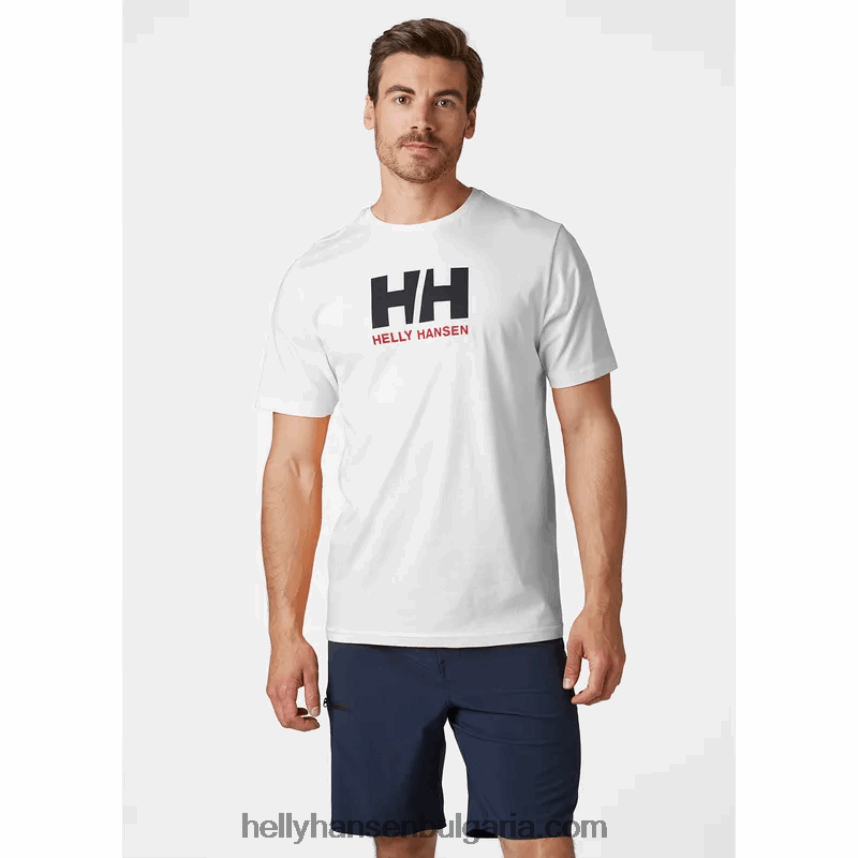 мъже мъжка тениска с лого hh 80V22D862 бяло Helly-Hansen