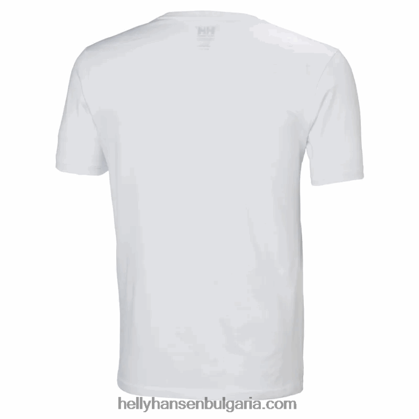 мъже мъжка тениска с лого hh 80V22D862 бяло Helly-Hansen
