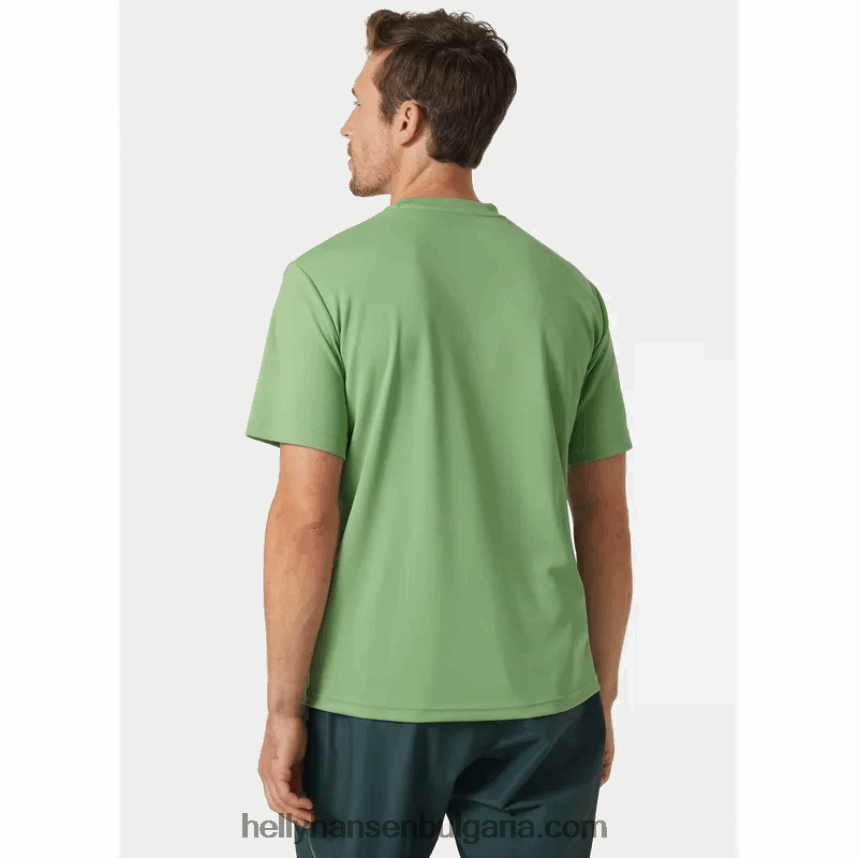 мъже мъжка тениска с графики hh tech 80V22D893 топла маслина Helly-Hansen