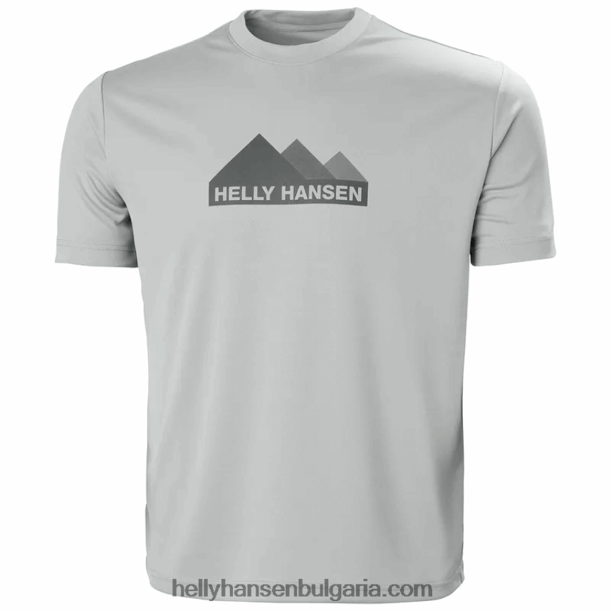 мъже мъжка тениска с графики hh tech 80V22D896 патрулен оран Helly-Hansen