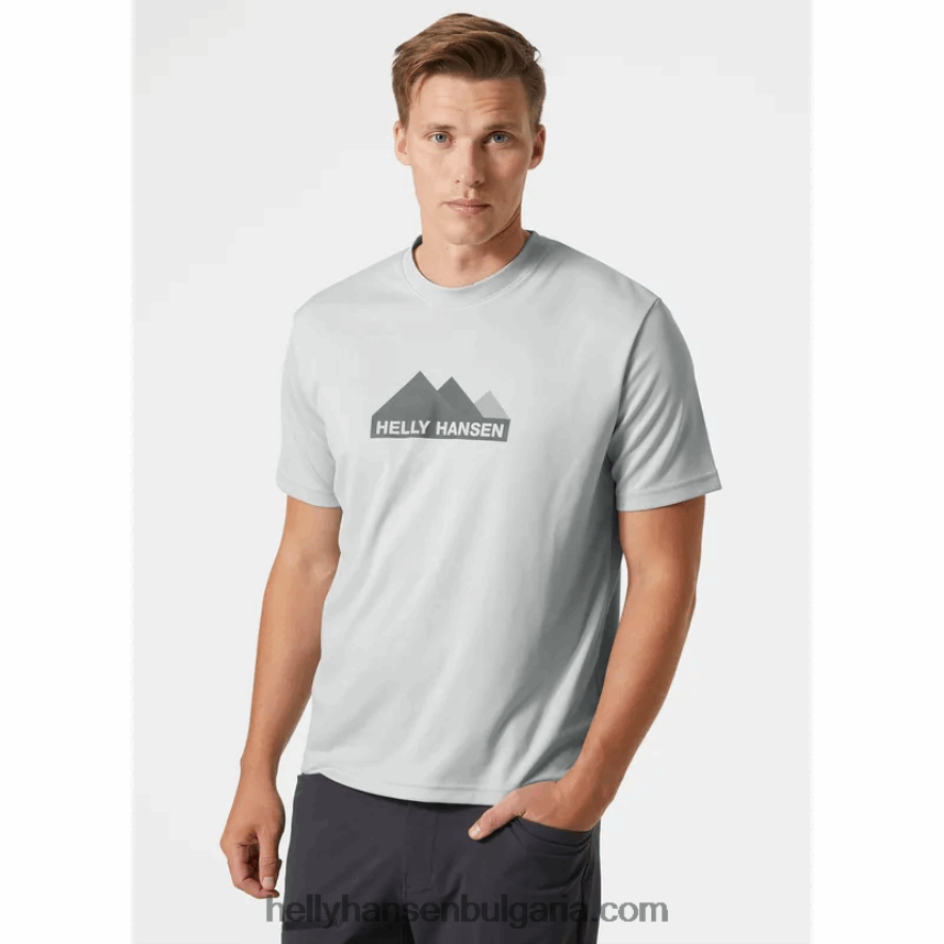 мъже мъжка тениска с графики hh tech 80V22D896 патрулен оран Helly-Hansen