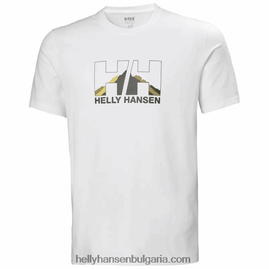 мъже мъжка тениска с графика nord 80V22D885 сив меланг Helly-Hansen