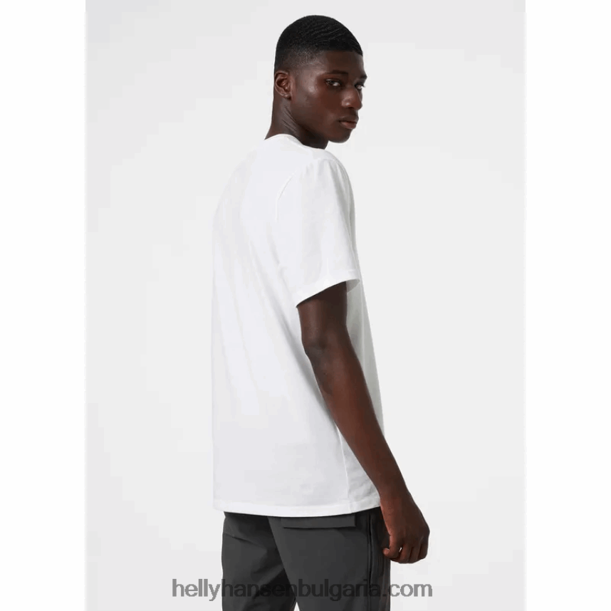 мъже мъжка тениска с графика nord 80V22D885 сив меланг Helly-Hansen