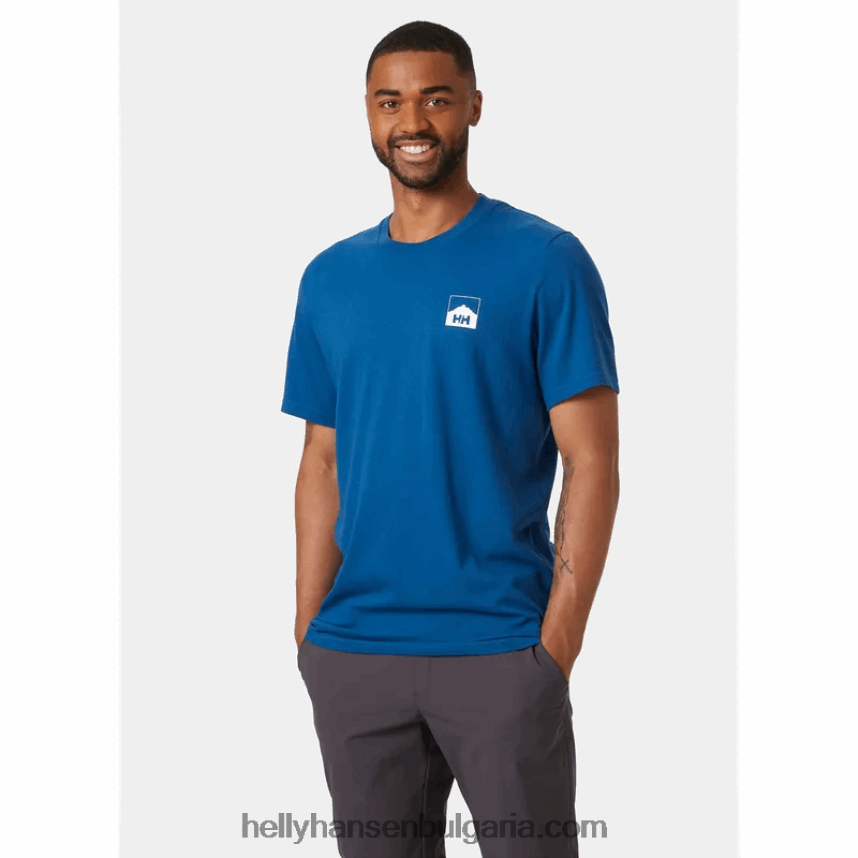 мъже мъжка тениска nord hh с графика 80V22D917 военноморски флот Helly-Hansen