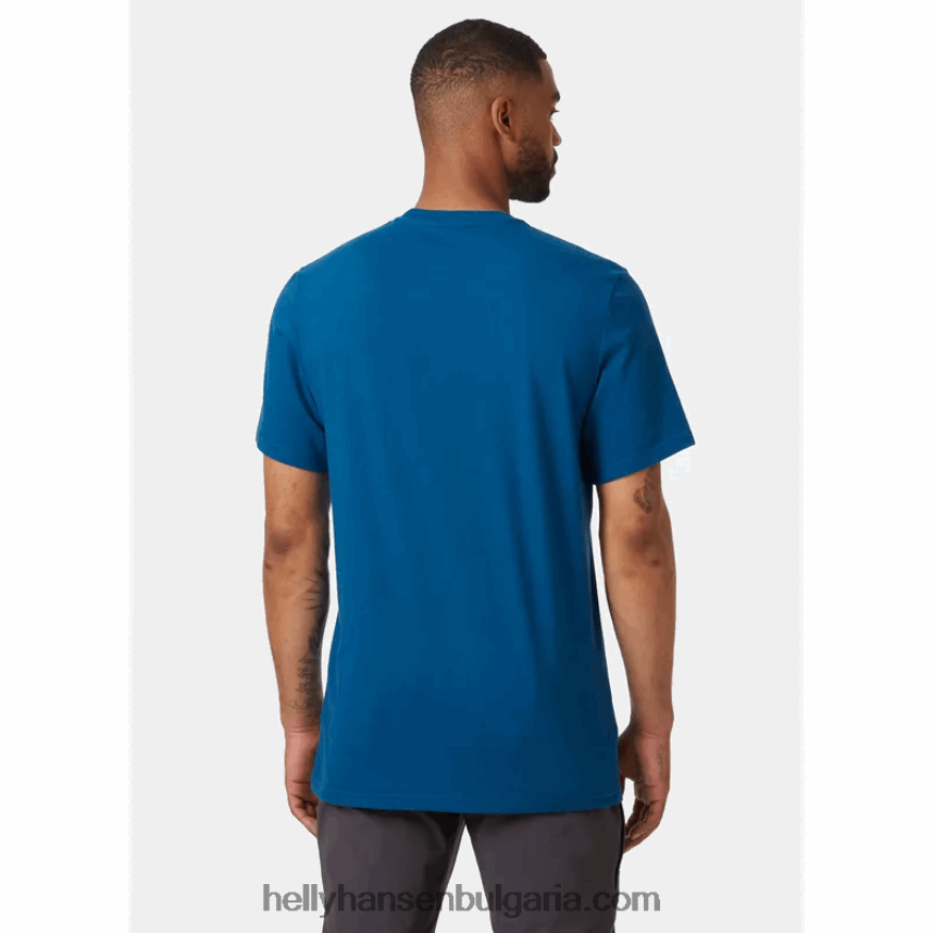 мъже мъжка тениска nord hh с графика 80V22D917 военноморски флот Helly-Hansen