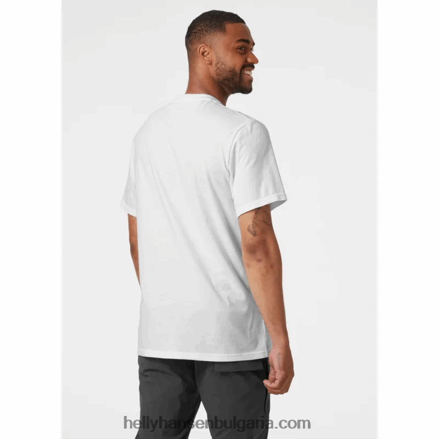 мъже мъжка тениска nord hh с графика 80V22D918 дълбок фиорд Helly-Hansen