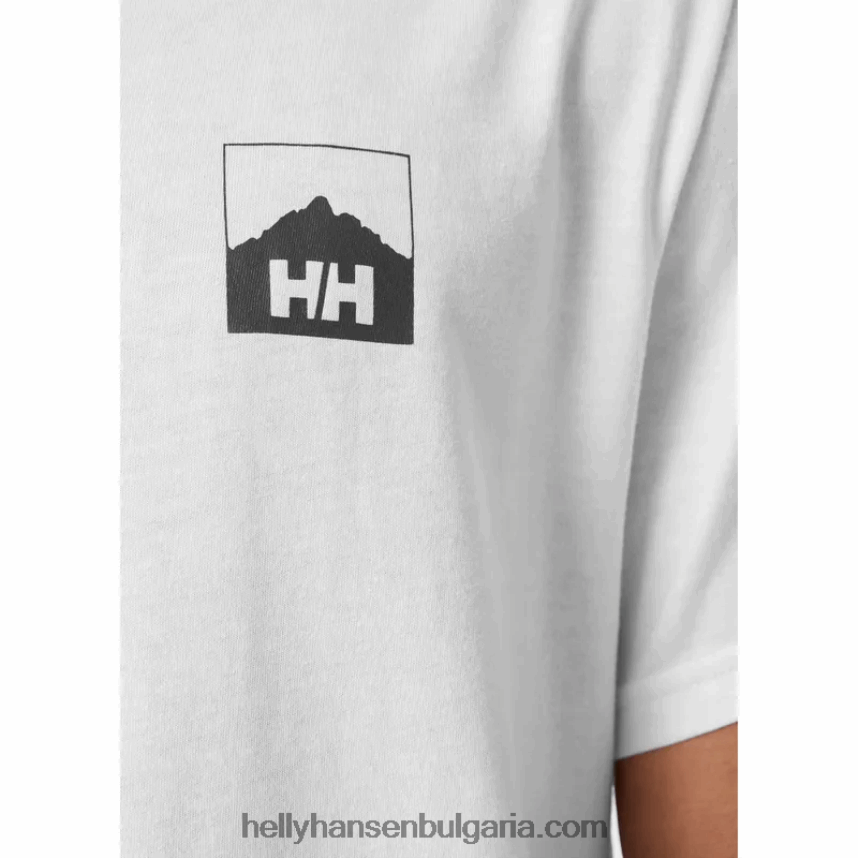 мъже мъжка тениска nord hh с графика 80V22D918 дълбок фиорд Helly-Hansen