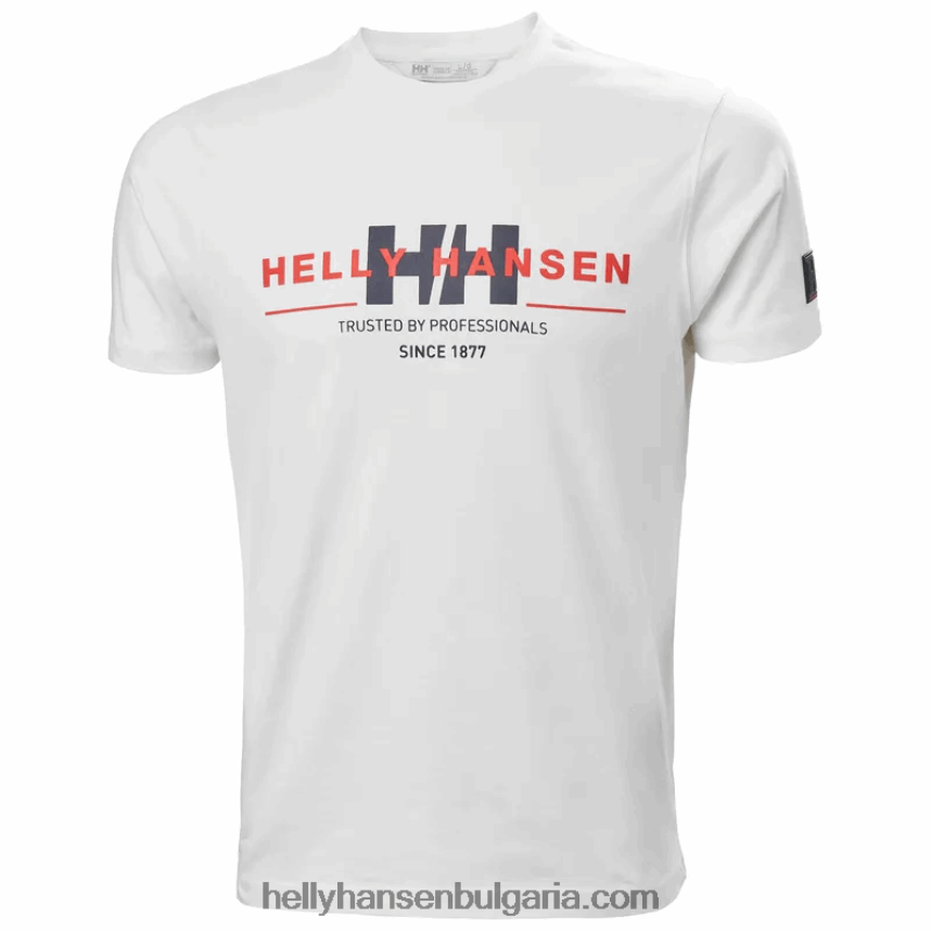 мъже мъжка тениска с rwb графика 80V22D829 военноморски флот Helly-Hansen